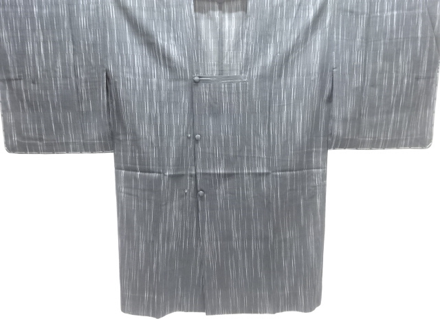JAPANESE MICHIYUKI COAT FOR SUMMER / UNUSED / WOVEN ABSTRACT STRIPE